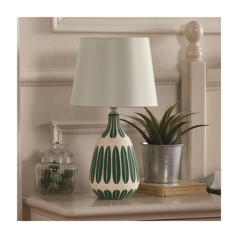 Retro Petal Ceramic Table Lamp